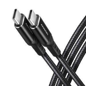 Дата кабель USB-C to USB-C 3.0m v3.2 Gen 1 PD 60W 3A black AXAGON (BUCM3-CM30AB)