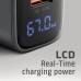 Зарядное устройство AXAGON 1xUSB-C PD67W + 1xUSB QC4+ PPS display gray (ACU-PQ67D)