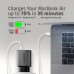 Зарядное устройство AXAGON 1xUSB-C PD67W + 1xUSB QC4+ PPS display gray (ACU-PQ67D)