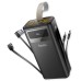 Батарея универсальная HOCO 30000mAh Plentiful 22.5W, built-in cables, LED, Black (DB58 / 715030) Батарея универсальная HOCO 30000mAh Plentiful 22.5W, built-in cables, LED, Black (DB58 / 715030)