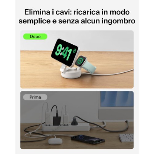 Зарядное устройство Belkin UltraCharge Pro 2-in-1 Convertible Mag (WIZ043KQSD) Зарядное устройство Belkin UltraCharge Pro 2-in-1 Convertible Mag (WIZ043KQSD)