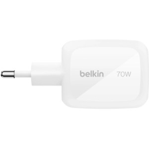 Зарядное устройство Belkin 2xUSB-C + 1xUSB PD70W PPS GaN white (WCH018HQWH)