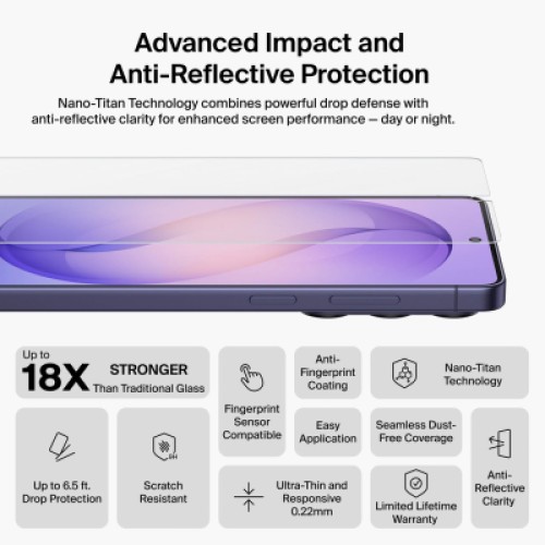 Стекло защитное Belkin Titan SmartShield Samsung Galaxy S26 Ultra (OVB074HQ)