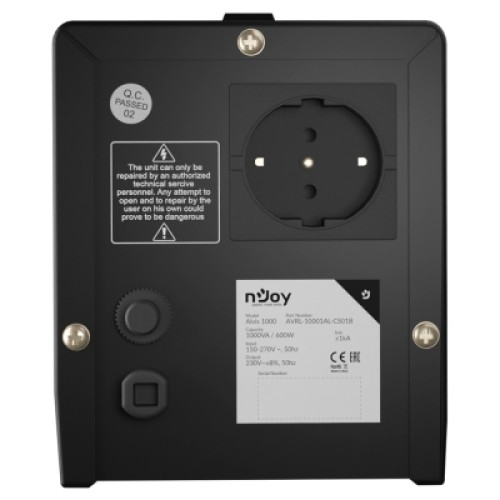 Стабилизатор напряжения nJoy Alvis 1000 (AVRL-10001AL-CS01B) AVR, 1 розетка (Alvis 1000) Стабилизатор напряжения nJoy Alvis 1000 (AVRL-10001AL-CS01B) AVR, 1 розетка (Alvis 1000)