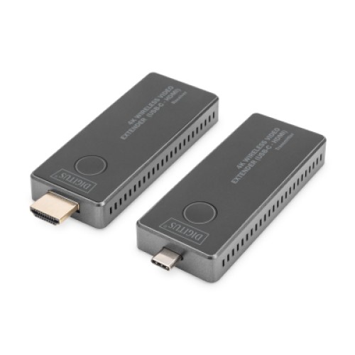 Адаптер HDMI extender 30m USB-C to HDMI 4K UHD wireless black Digitus (DS-55324)