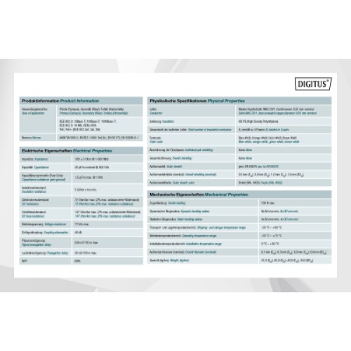 Кабель сетевой Digitus UTP 100м, cat.6, AWG 23/1, CU, LSZH-1, violet (U-UTP) (DK-1613-VH-1)
