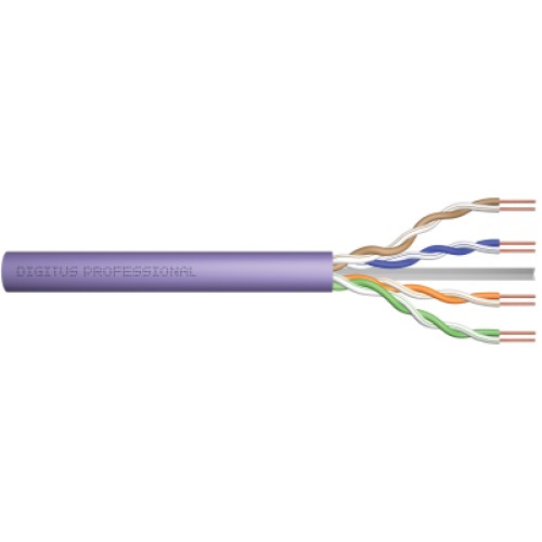 Кабель сетевой Digitus UTP 100м, cat.6, AWG 23/1, CU, LSZH-1, violet (U-UTP) (DK-1613-VH-1)
