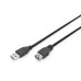 Дата кабель USB 3.0 AM/AF 3.0m black Digitus (AK-300203-030-S)