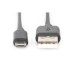 Дата кабель USB 2.0 AM to Micro 5P 0.9m black Digitus (AK-300110-010-S)
