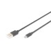 Дата кабель USB 2.0 AM to Micro 5P 0.9m black Digitus (AK-300110-010-S)