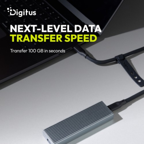 Дата кабель USB-C to USB-C 0.5m USB4 2.0 80G 240W 16K silicone black Digitus (AK-300350-005-S)