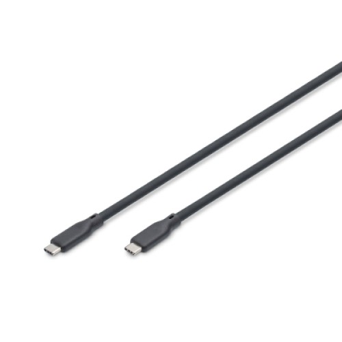 Дата кабель USB-C to USB-C 0.5m USB4 2.0 80G 240W 16K silicone black Digitus (AK-300350-005-S)