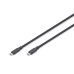 Дата кабель USB-C to USB-C 0.5m USB4 2.0 80G 240W 16K silicone black Digitus (AK-300350-005-S)