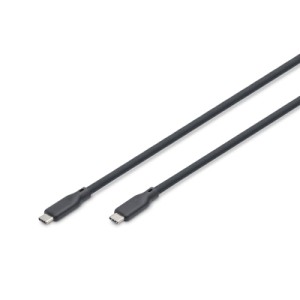 Дата кабель USB-C to USB-C 1.0m USB4 2.0 80G 240W 16K silicone black Digitus (AK-300350-010-S)