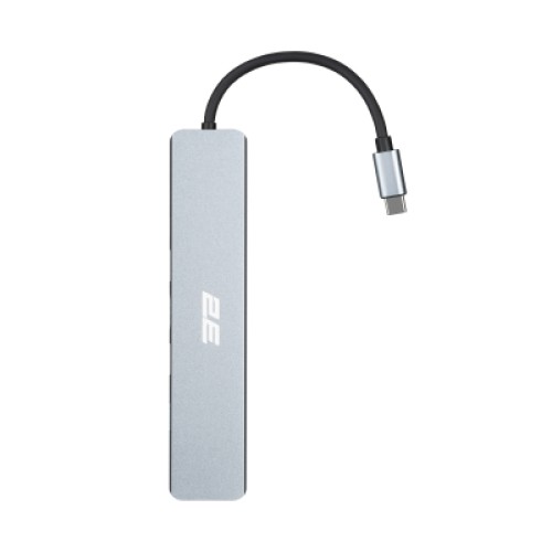 Концентратор 2E USB-C 8-in-1 1xUSB 2.0 + 1xUSB 3.0 + 2xUSB-C PD + HDMI + microSD/SD + 1xRJ45 0.13m gray (2E-W2681)