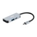 Концентратор 2E USB-C 4-in-1 1xUSB 3.0 + 1xUSB-C PD + HDMI 0.14m gray (2E-W2680)