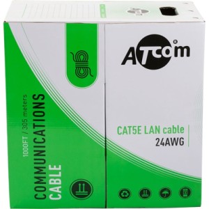 Кабель мережевий Atcom UTP 305м cat.5e Standart CCA (3799)