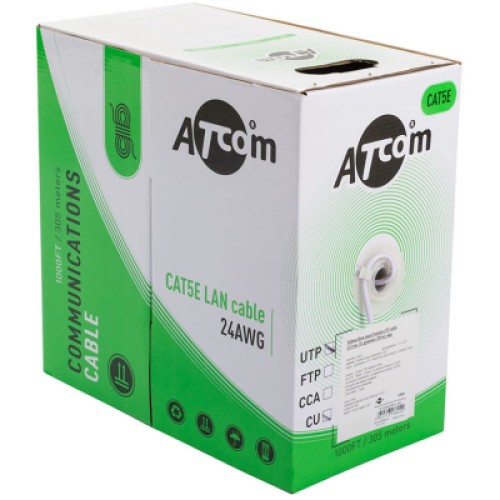 Кабель сетевой Atcom FTP 305м cat.5e Standart CCA (3801)