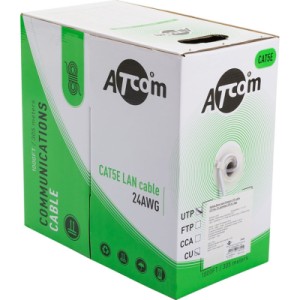 Кабель мережевий Atcom UTP 305м cat.5e, CU, 0,5мм (3800)