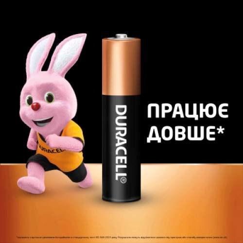 Батарейка Duracell AAA лужні 18 шт. в упаковці (5000394107557 / 81546741)