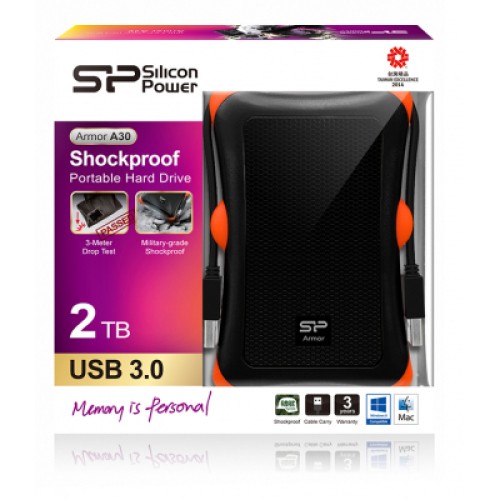 Внешний жесткий диск 2.5" 2TB Silicon Power (SP020TBPHDA30S3K)