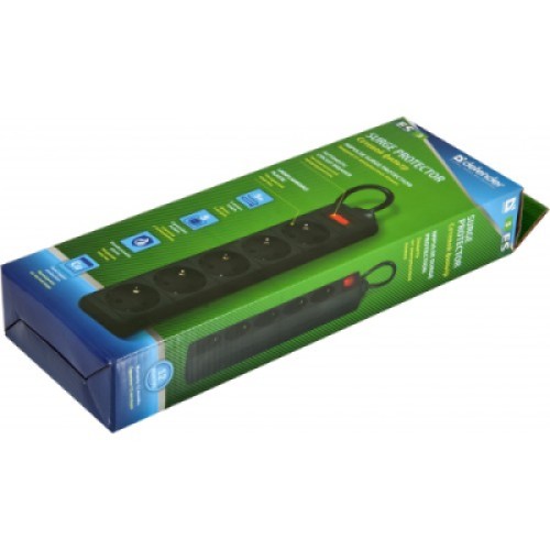 Сетевой фильтр питания Defender ES 3m 5 роз. black (99485)