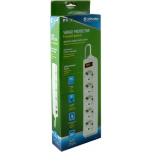 Сетевой фильтр питания Defender ES 5m 5 роз. white (99483)