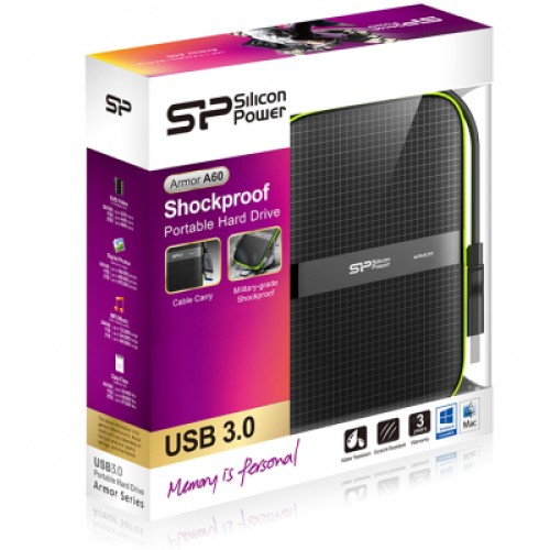 Внешний жесткий диск 2.5" 1TB Silicon Power (SP010TBPHDA60S3K)