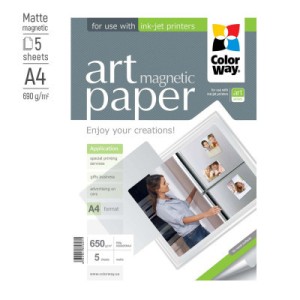 Фотобумага ColorWay A4 ART 650г matte, 5c (PMA650005MA4)