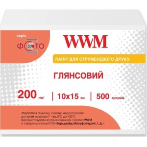 Фотопапір WWM 10x15 (G200.F500)