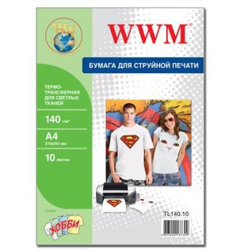 Фотобумага WWM A4 Termotransfers/White (TL140.10)
