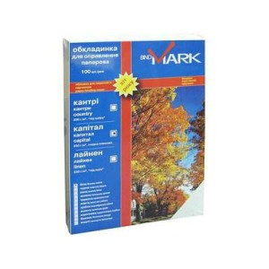 Обложка для переплета bindMARK карт. Кантри А3 230г/м2 (100 шт.) черная (41732)