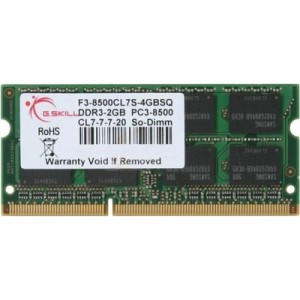 Модуль пам'яті для ноутбука SoDIMM DDR3 4GB 1066 MHz G.Skill (F3-8500CL7S-4GBSQ)