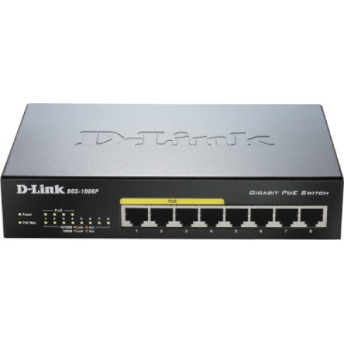 Коммутатор сетевой D-Link DGS-1008P
