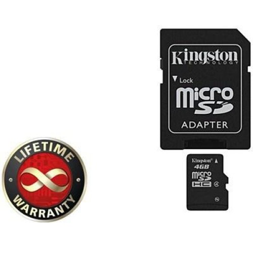 Карта памяти Kingston 4Gb microSDHC class 4 (SDC4/4GB) Карта памяти Kingston 4Gb microSDHC class 4 (SDC4/4GB)