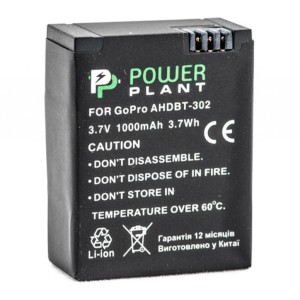 Аккумулятор к фото/видео PowerPlant GoPro AHDBT-302 (DV00DV1398)