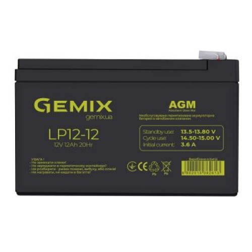 Батарея к ИБП Gemix LP 12В 12Ач (LP1212)