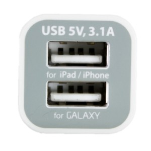 Зарядний пристрій PowerPlant 2*USB, 3.1A (DV00DV5036)