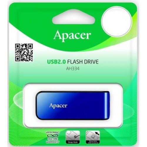 USB флеш накопитель Apacer 64GB AH334 blue USB 2.0 (AP64GAH334U-1)