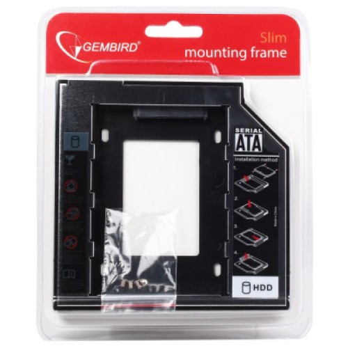 Фрейм-переходник Gembird 2.5" HDD/SSD to laptop slim 5.25'' bay (MF-95-01)