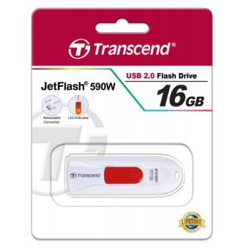 USB флеш накопитель Transcend 16GB JetFlash 590 White USB 2.0 (TS16GJF590W) USB флеш накопитель Transcend 16GB JetFlash 590 White USB 2.0 (TS16GJF590W)