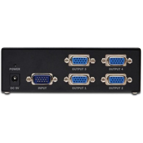 Сплиттер Digitus VGA Splitter 500MHz (HDSUB 15/M * 4, HDSUB 15/F * 1) (DS-42110)