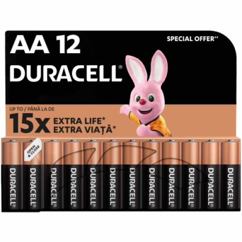 Батарейка Duracell AA лужні 12 шт. в упаковці (5000394006546 / 81551275)