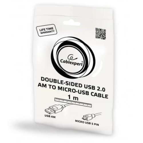 Дата кабель USB 2.0 Micro 5P to AM 1.0m Cablexpert (CC-mUSB2D-1M)