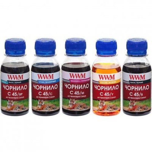 Чернила WWM CANON PGI450/CLI451 (5х100г) BP/B/C/M/Y (C45SET-5)