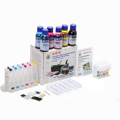 Комплект перезаправляемых картриджей WWM Epson R200/340/RX500/640 (RC.T048)