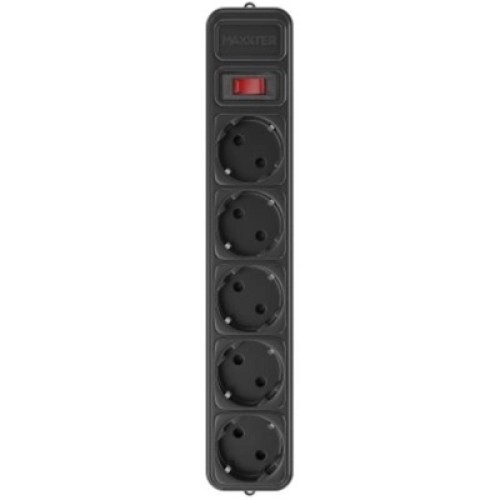 Сетевой фильтр питания Maxxter SPM5-G-10B чорний, 3 м кабель, 5 розеток (SPM5-G-10B)