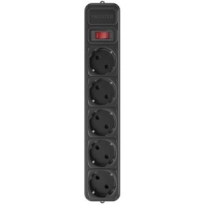 Сетевой фильтр питания Maxxter SPM5-G-6B чорний, 1.8 м кабель, 5 розеток (SPM5-G-6B)