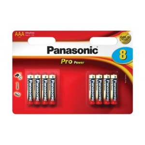 Батарейка Panasonic AAA LR03 PRO POWER * 8 (LR03XEG/8BW)