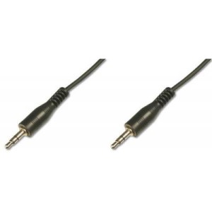 Кабель мультимедийный Jack 3.5mm M/Jack 3.5mm M 1.5m Digitus (AK-510100-015-S)